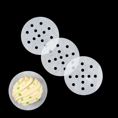 Factory Hot Sale Perforated Steaming Parchment Steamer Paper Baking Silicone Steamer Paper With Logo