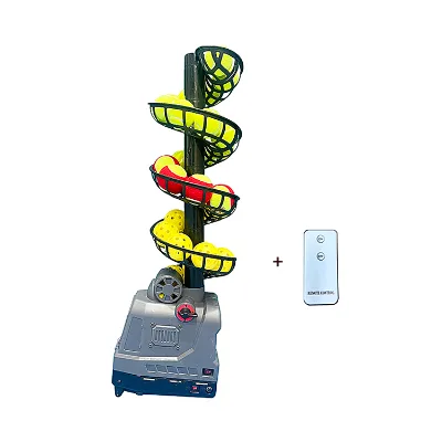 Portable Tennis Padel Pickleball Serving Machine with Slide Rail Beginner Ball Toy and Practice Aid for Training