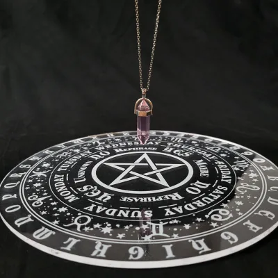 Fashionable Bullet Shape Spiritual Energy Healing Hexagonal Crystal Pendant Crystal Stone Quartz Stainless Steel Chain Necklace