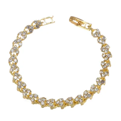 DUYIZHAO Hip Hop Bracelets Women Colorful Oil Dropping Crystal Heart Bracelet Fashion Jewelry Bracelets for Gift Party Trendy