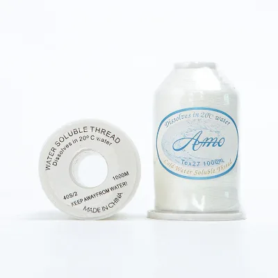 1000m Tex 27 40s/2 Pva Water Soluble Thread for Embroidery, Sewing, Patchwork, Stitching, Clothing Pleats