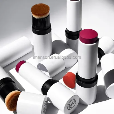 Private Label Cheek Blush White Blush Stick Matte Cream Blush Custom Logo Makeup Blush Stick with Brush