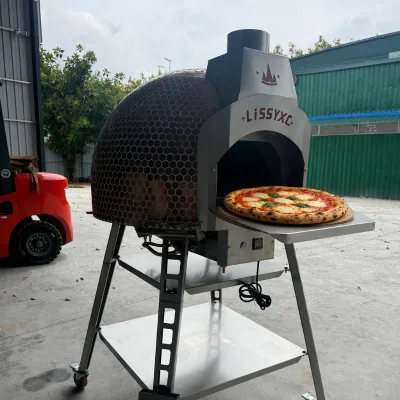 OEM Custom Cheap Wholesale Price Outdoor Charcoal Mobile Propan Gas and Rotary Wood Fire Fired Italy Oven Pizza for Sale Baking
