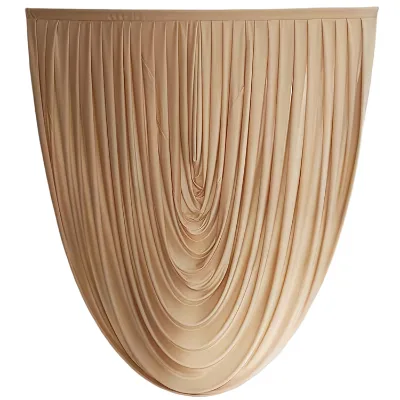 Wedding Ceiling Semi-circular Valance Swag Curtain Drape Stretch Milk Silk Fabric for Party Banquet Hall Stage Event Venue Decor