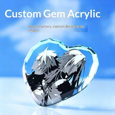Acrylic Anime Charm Pendant Custom-Made Printing Technique; Desktop Decoration; ACGN Merchandise; Crystal Valley-Style Keychain