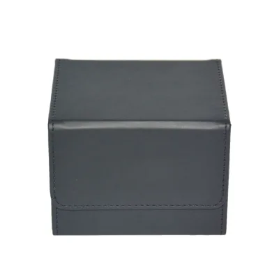 Custom PU Leather Yugioh 80+ Side Loading Magnetic Card Box for Business Card Storage and MTG Collection