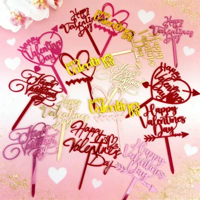 Colorful Cake Topper Cake Decorating Supplies Red pink Cake Topper Decorating Party Decoration Accessories
