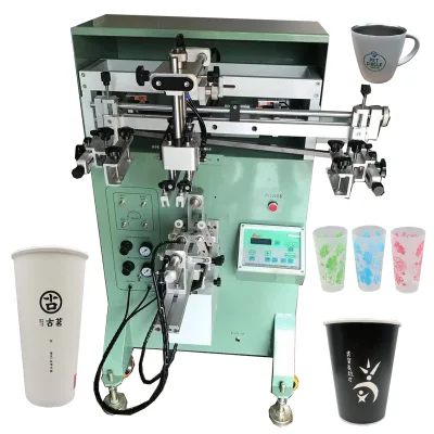 Silk Screen Printing Machine Curved Cups Manual Screen Printing Machine Small Glass for Plastic Cup