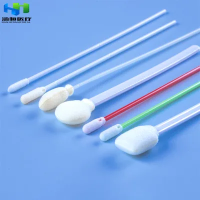 Hanheng Disposable Foam Polyester Sponge Sterile Swab Sticks Cleaning Brush