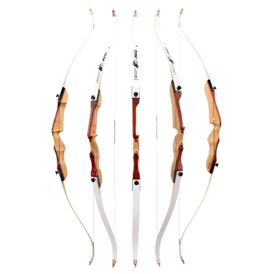 LWANO Archery Popular Outdoor Fiberglass Wood Bow Laminated Bamboo Bow Takedown 40 Lbs 55 Inch Recurve Bow Para Tiro