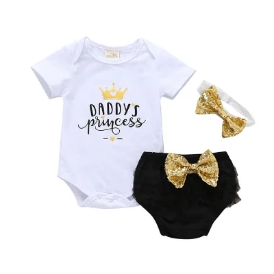 Wholesale E2woo Children's Boutique Clothing Summer Kids Polyester/Cotton Cartoon Pattern Clothes Sets for Girls Toddler
