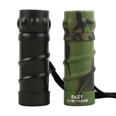 8x21 Mini Monocular - Multi-Coated 131m Waterproof Pocket - for Kids Bird Watching Travel Outdoor