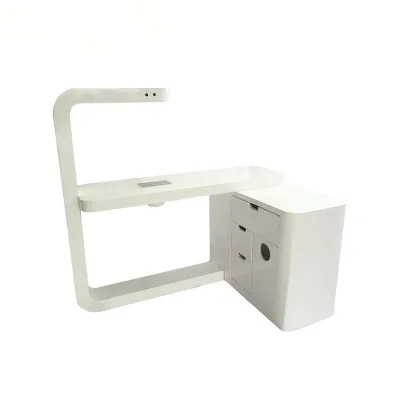 Modern Luxury Fashion Nail Table with LED Light Storage Cabinet Hand Pillow Dust Collector for Beauty Salon Nail Equipment