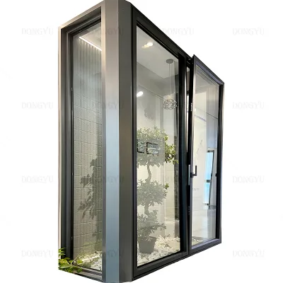 China Wholesale Tempered Glass Aluminium Alloy Drift Door for Apartment Use.