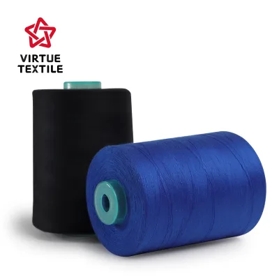 100% Polyester Yarn/sewing Thread TKT 120 40s/2 Dope Dyed Black Free Sample for High Sewig Machine Clothing