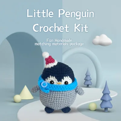 Christmas Penguin Crochet Kit - Share the Joy of Crafting Together and Create a Special Holiday Tradition with Your Loved Ones