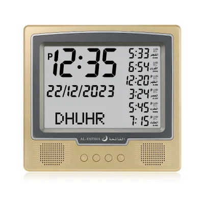 Alazan Islamic Alasr Muslim Azan Fajr Time Full Azan Times Display Muslim Desk Prayer Clock Factory Wholesaler FAJ-116