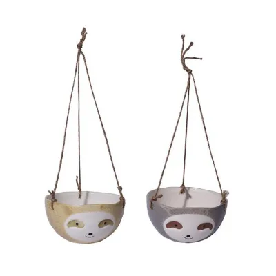 Small MOQ Shelby's Cottage Sloth Hanging Planters for Succulents, Flowers, Air Plants