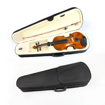 Hot Sale V-20 Student Violin Wholesale Wood Ebony Jujube Bows with Spruce Face Maple Back/Side High-gloss Finish Deviser