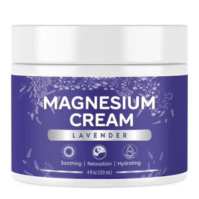 Essential Oil Magnesium Body Cream NATURAL VEGAN Magnesium Chloride Lotion Support for Sleep Bone Muscle Health Lavender
