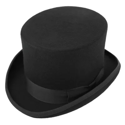Custom 100% Australian Wool Felt Magician Black Top Hat Formal Jazz Cap for Masquerade Party Winter Sombrero Copa Alta Wholesale