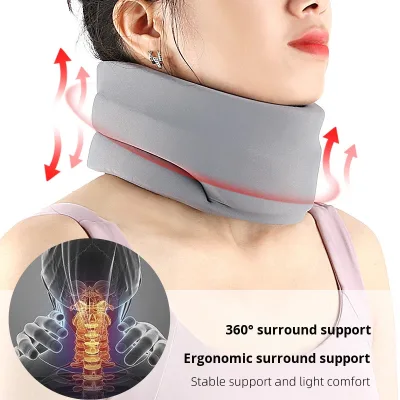 LEIHU 034 Neck Brace Office & Home Breathable Nylon Neck Support with Forward Tilt Prevention Adjustable Strap