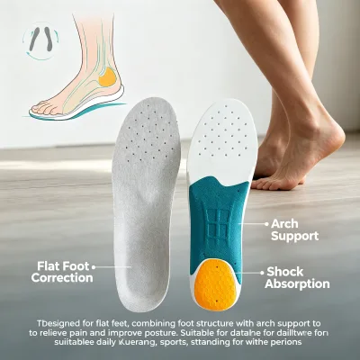 Casual Universal Shoe Insole Light Comfort Breathable Multi Scene Arch Support Daily Foot Insoles