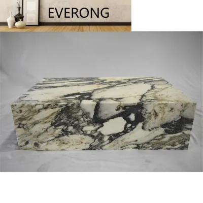 EV Natural Arabescato Corchia Marble Coffee Table Wholesale Custom Side Table Custom Furniture Living Room Tea Table