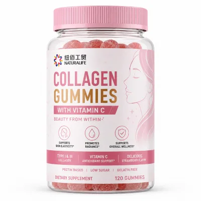 Direct Supply Collagen Gummies with Vitamin C for Skin Firmness and Beauty Radiance Wellness Support