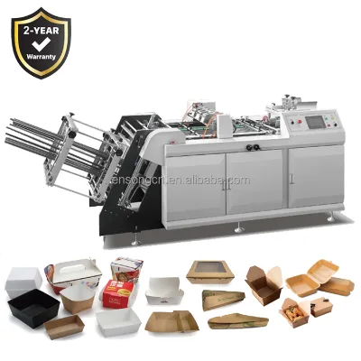 Disposable Food Parcel Plate Box Packaging Sealer for Paper Food Box Making Machine
