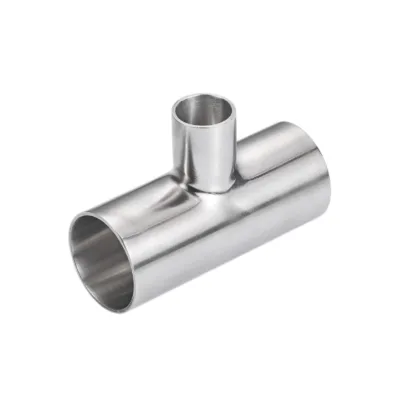 Mirror Polish Stainless Steel Tee Pipe Fitting Smooth Interior Sanitary Equal Tee Surface Finish Wholesale