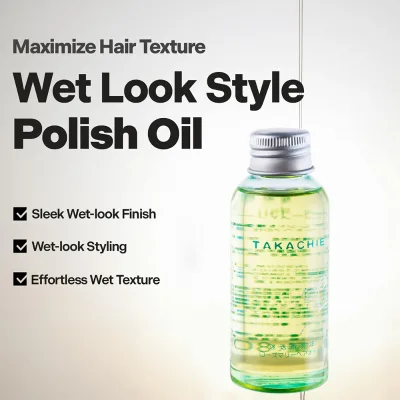 TAKACHIE Hydrating Hair Oil for Sleek Wet Look | Formulated with Sunflower Seed Oil & Vitamin E - Repairs & Hydrates Dry Hair
