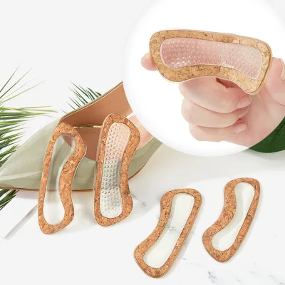 Women's Wear-Resistant PU Gel Heel Grips Liner Sticker Inserts Adhesive Heel Cushion Pads