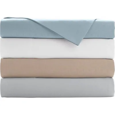Customized 3Cm Blue Hotel 100% Cotton Bed Linen Duvet Cover Bedding Set