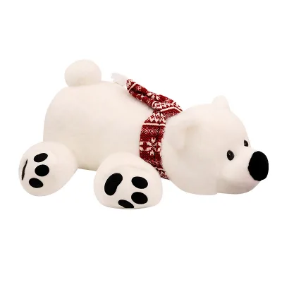Big Nose Embroidered Bedtime Sleeping Pillow with PP Cotton Filling Ocean Polar Bear Stuffed Sea Animal Toy