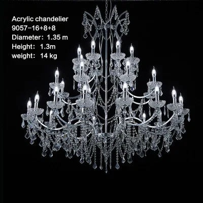 Wedding Crystal Chandelier Tent Basket Empire Design Octagonal Beaded Champagne Gold Frame Venue Ceiling Light