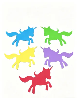 Wholesale Assorted Colorful Unicorn Christmas Tree Snowman Flower Bear EVA Foam Shapes for Kids DIY Crafts Party Decoration