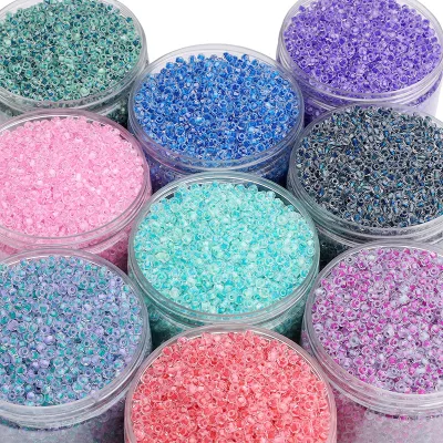4mm Color-filled Bicone Glass Seed Beads in Various Colors Sale Directly by Package