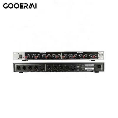 224XL Professional High Quality 4-way Stereo Audio Crossover with Subwoofer Output High Pass Filter