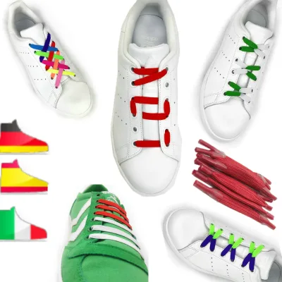 Custom Colorful No Tie Flat Reflective Mini Elastic Shoelace for Kid