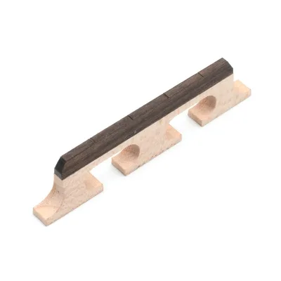 Solid Wood Banjo Bridge Ebony/Maple Banjo Bridge for 4-String 5-String 6-String Banjo & Mandolin Banjo Accessories