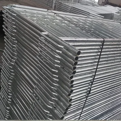 Reusable Temporary Steel Safety Fence Crowd Control Hot Dipped Galvanized Zinc Layer Outdoor Service