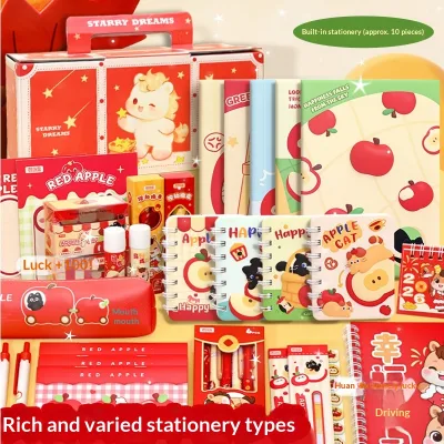 2026 New Products New Year Pony Stationery Set Luxury Gift Bag Student Award Gift School Supplies Stationery Set for School