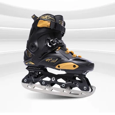 Luo Shen Winter Roller Skates Dual-Use Unisex Ice Hockey & Skating Beginner Skates Replaceable Blades