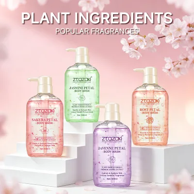 Mokeru 500ml Petal Floral Scented Body Wash Private Label Customization Welcome