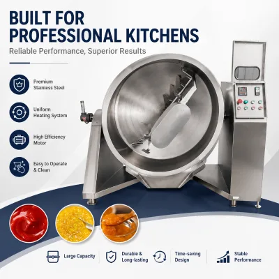 Custom Food Heating Mixing Transfer Seafood Sauce Seasoning Cooking Steam Jacketed Cooking Mixer