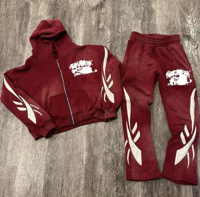 High Quality Custom Patch Embroidery Unisex Vintage Wash Hoodie and Sweatpants Set Sweatsuit Tracksuit for Men
