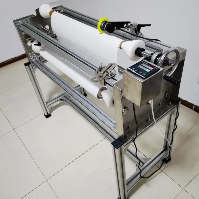GookiiTech Manual Stretch Film Rewinding Machine Counter Meters Rewinder & Cutter Winding Armature Machine for Paper Rewinding