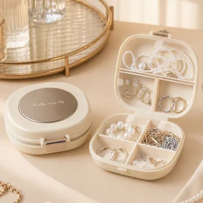 Custom Logo/Color Modern Portable Jewelry Pill Medicine Storage Customizable Earrings Necklace Bracelet Durable