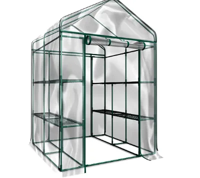 Walk-in Greenhouse , Mesh Door & Windows, 3 Tiers 12 Shelves , Portable Indoor or Outdoor Plant Growing House